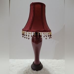 Red ceramic decorative candle holder
